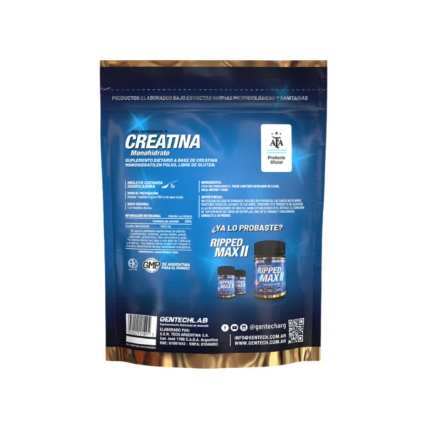 CREATINA MONOHIDRATO  - GENTECH 500g